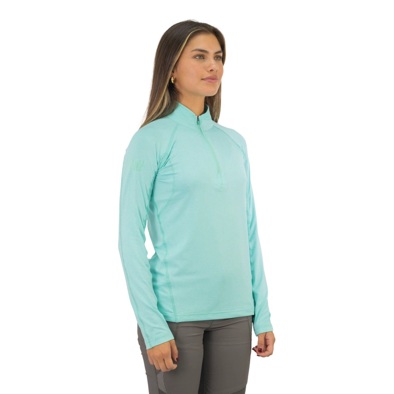 POLERA DRY FIT HW SPX MANGA LARGA MUJER AQUA - 2