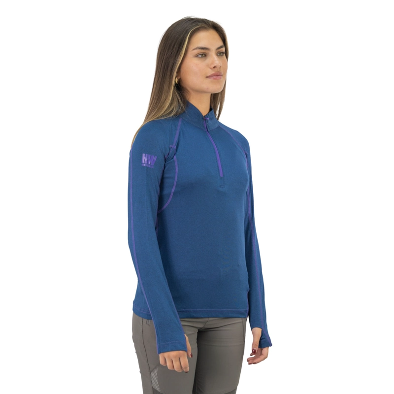 POLERA DRY FIT HW SPX MANGA LARGA MUJER DEEP BLUE - 2