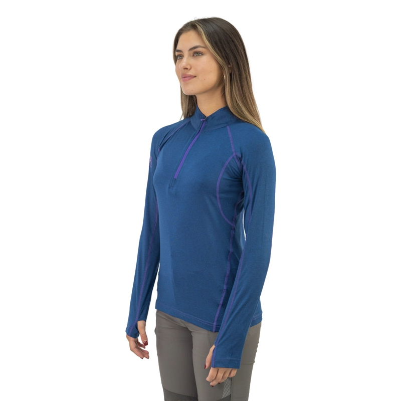 POLERA DRY FIT HW SPX MANGA LARGA MUJER DEEP BLUE - 3