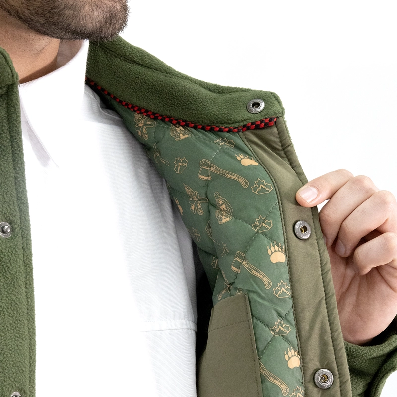 CHAQUETA POLAR QUEBEC GRIZZLY VERDE OLIVA - 7