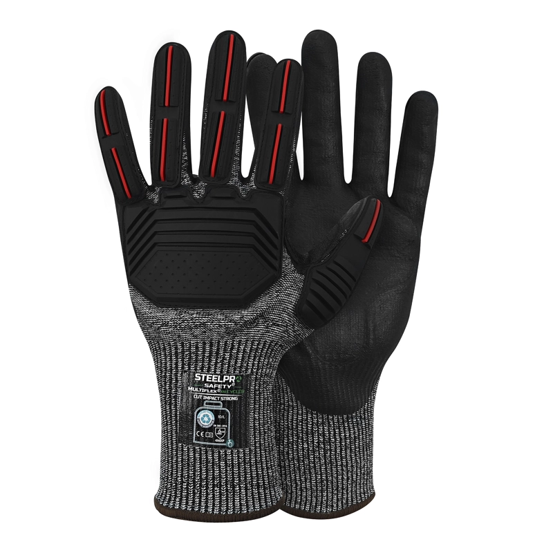 GUANTE STEELPRO NEGRO MULTIFLEX RECYCLED CUT IMPACT STRONG - 1
