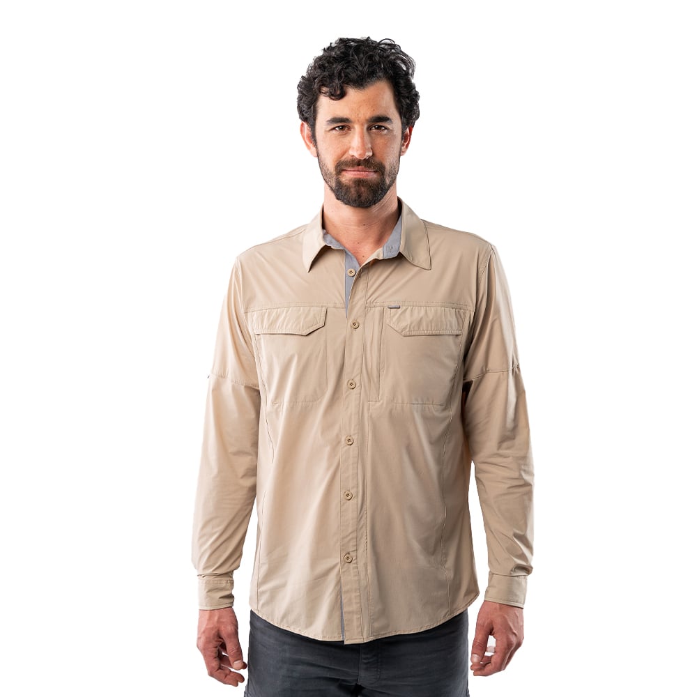 CAMISA HW ANTAKARI SPANDEX BEIGE - 1