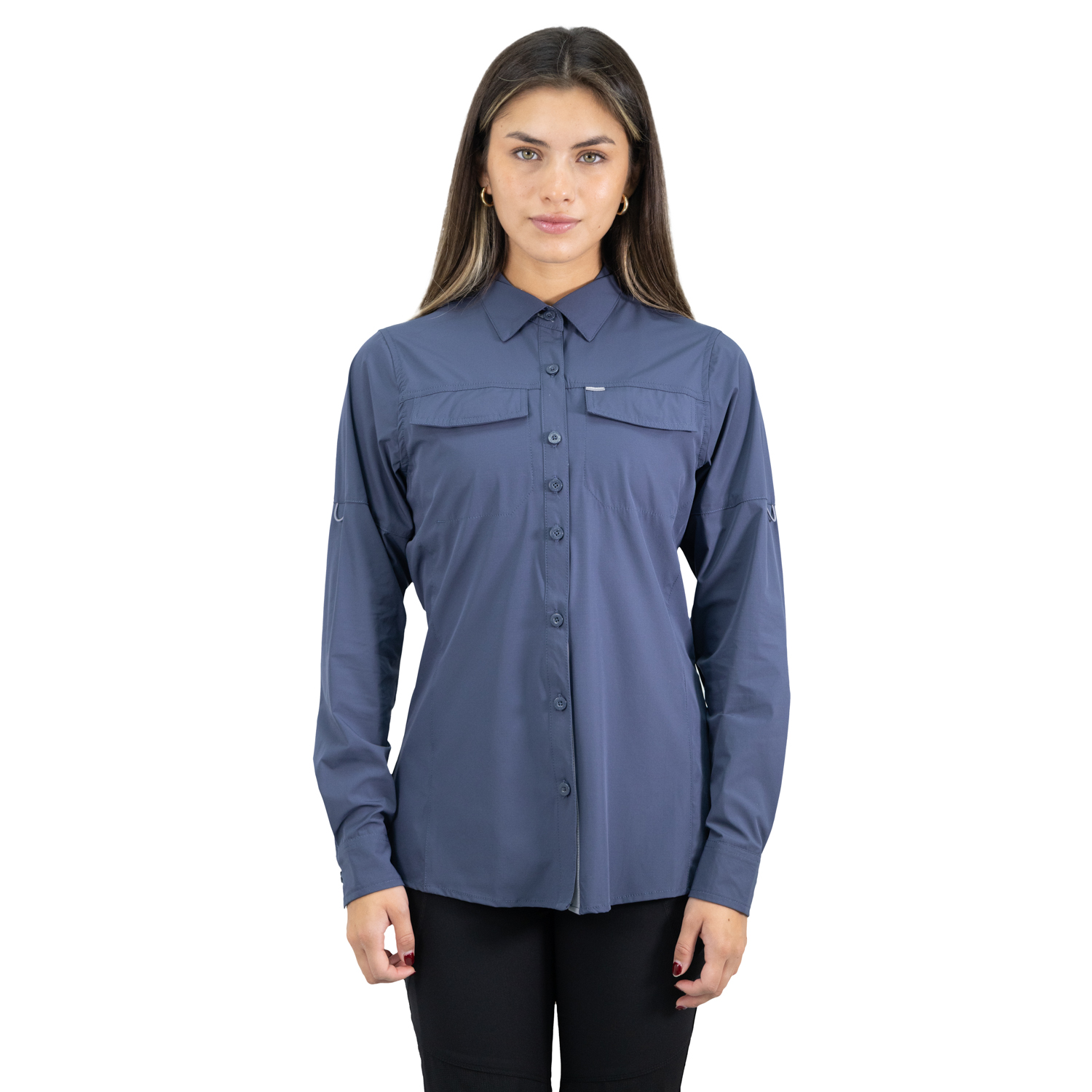 CAMISA HW ANTAKARI SPANDEX MUJER AZUL - 1