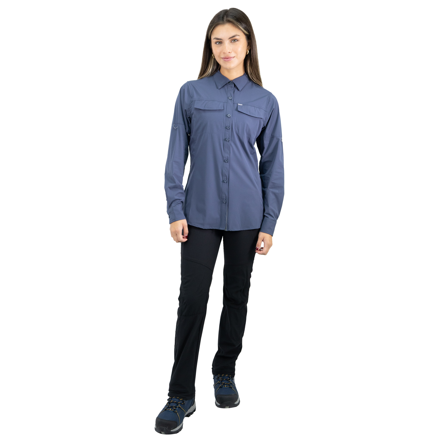 CAMISA HW ANTAKARI SPANDEX MUJER AZUL - 5