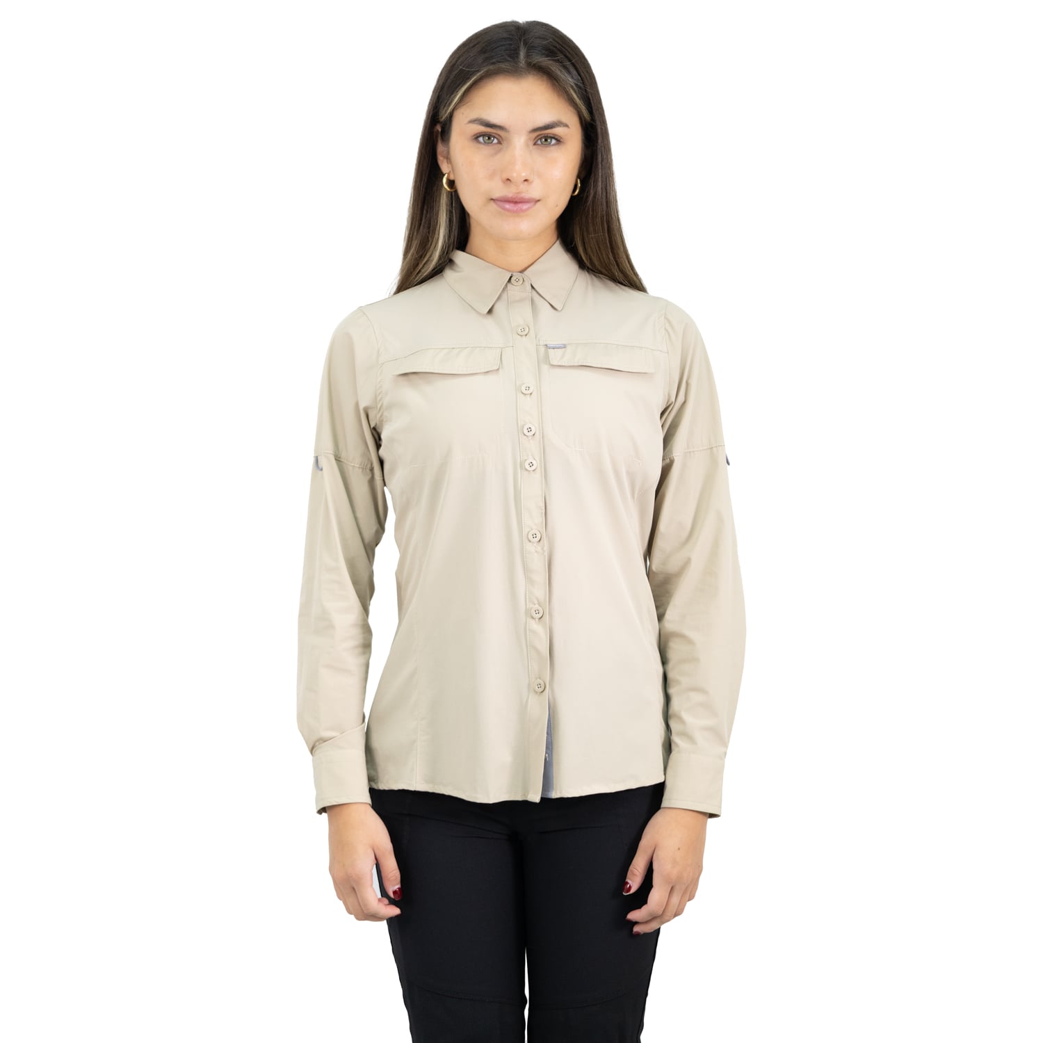 CAMISA HW ANTAKARI SPANDEX MUJER BEIGE - 1