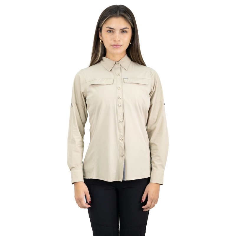 CAMISA HW ANTAKARI SPANDEX MUJER BEIGE - 1