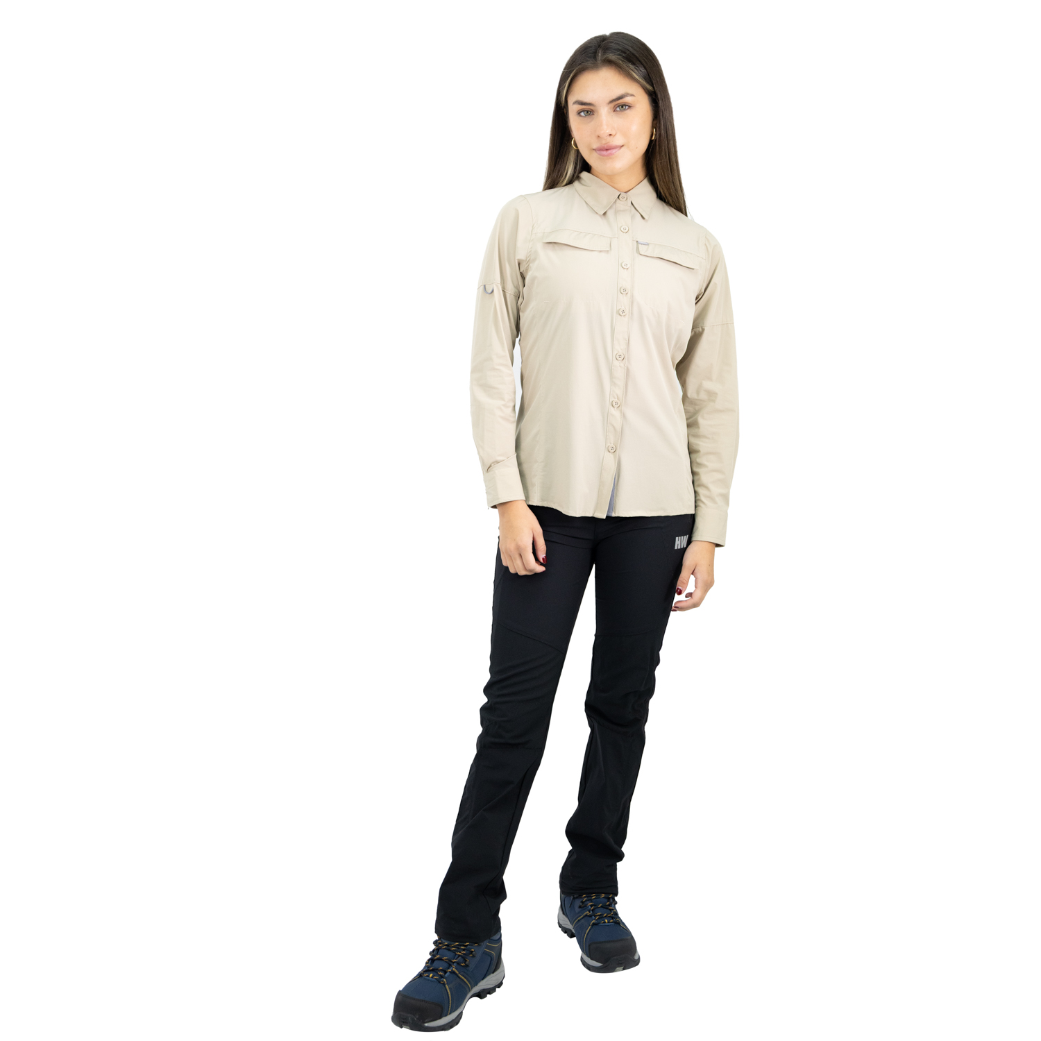 CAMISA HW ANTAKARI SPANDEX MUJER BEIGE - 4