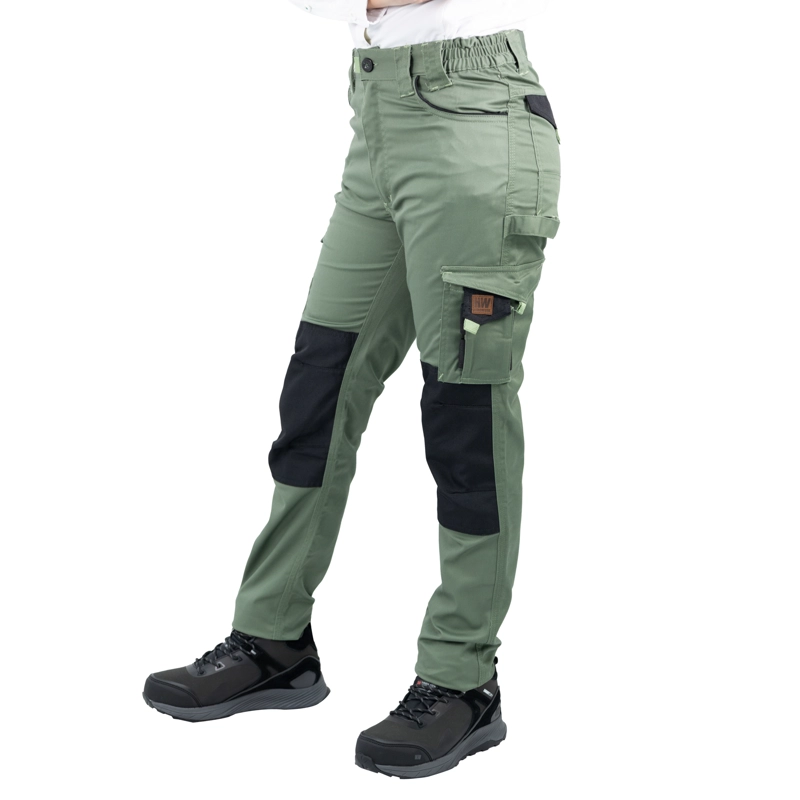 PANTALON CARGO HW DAKOTA SPANDEX MUJER VERDE OLIVA - 3