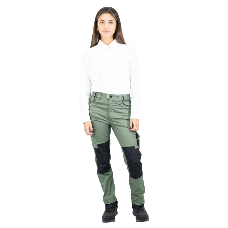 PANTALON CARGO HW DAKOTA SPANDEX MUJER VERDE OLIVA - 5