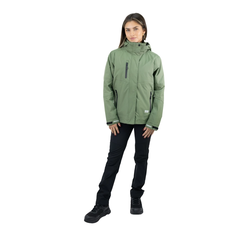 PARKA DESMONTABLE HW RENO 3 EN 1 VERDE OLIVA MUJER - 9