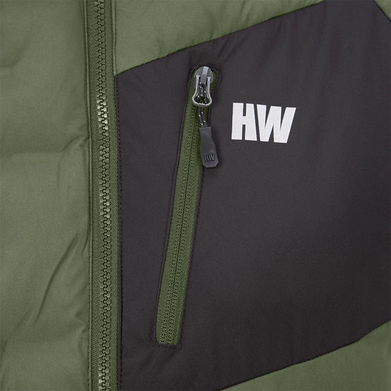 PARKA INSULADA HW EXPLORER S/GORRO HOMBRE VERDE OLIVA - 4