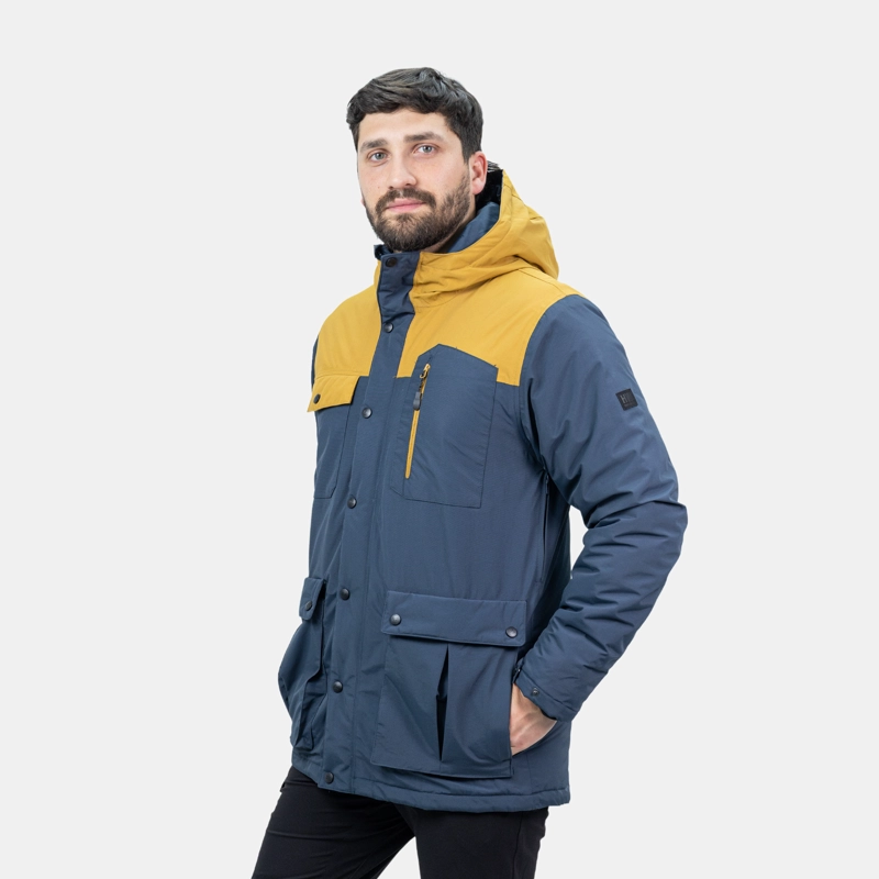 PARKA HW KODIAK AZUL MOSTAZA - 1
