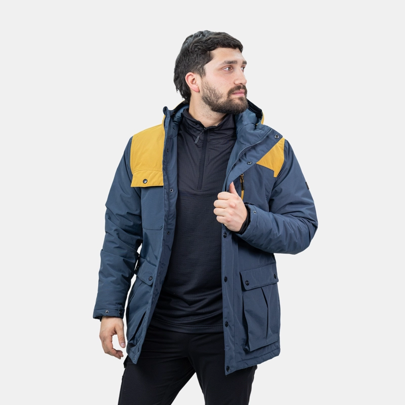 PARKA HW KODIAK AZUL MOSTAZA - 4