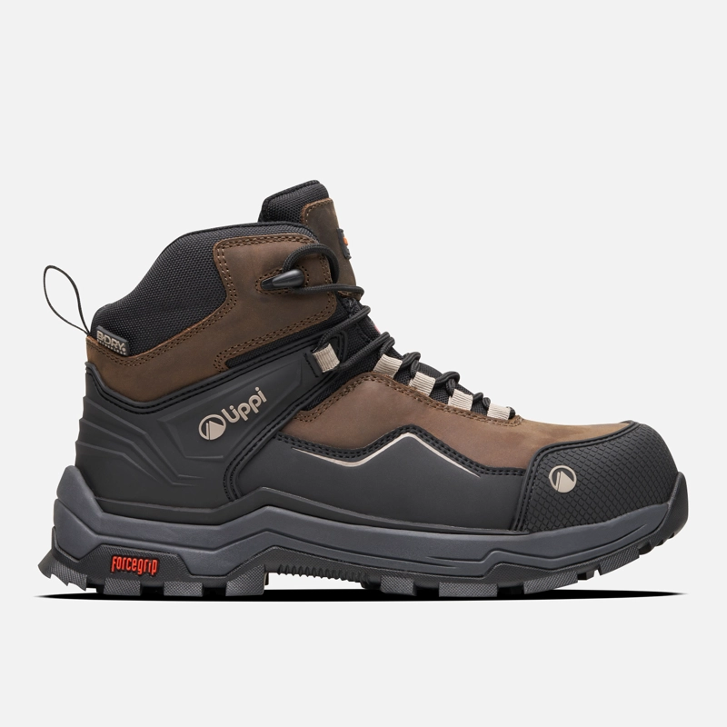 ZAPATO SEGURIDAD LIPPI PRO WORK HOMBRE ATMOS MID CAFE  OSCURO - 1