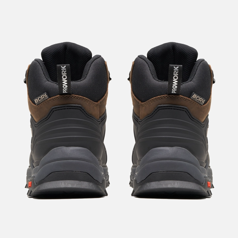ZAPATO SEGURIDAD LIPPI PRO WORK HOMBRE ATMOS MID CAFE  OSCURO - 3