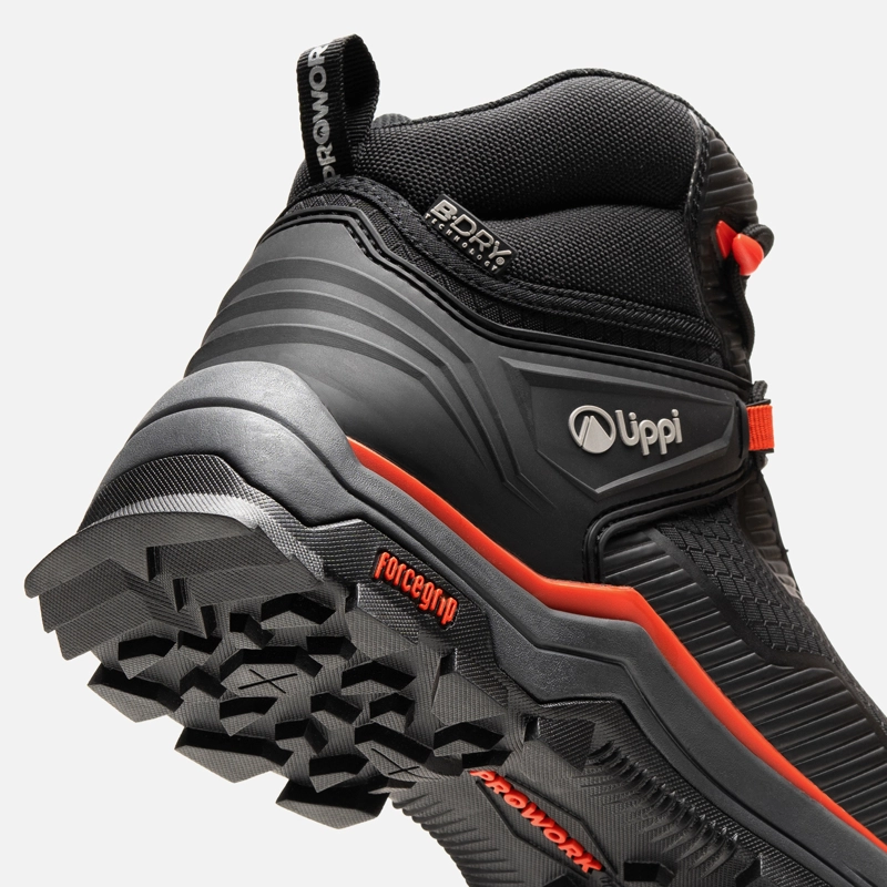 ZAPATO SEGURIDAD LIPPI PRO WORK HOMBRE STRATOS MID ROJO - 4