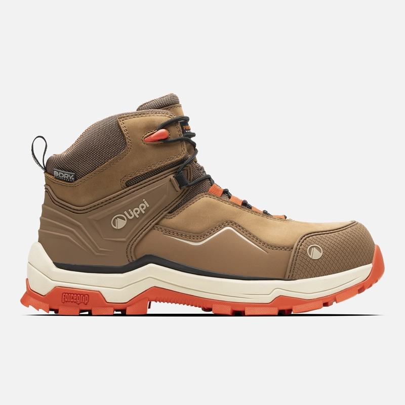 ZAPATO SEGURIDAD LIPPI PRO WORK MUJER ATMOS MID CAFE  CLARO - 1