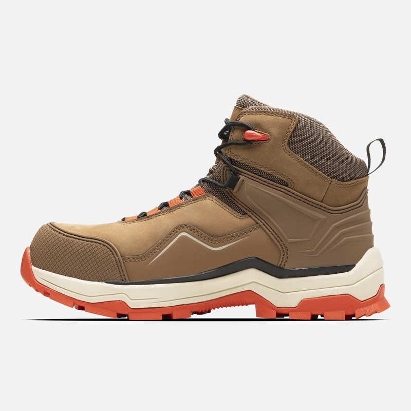 ZAPATO SEGURIDAD LIPPI PRO WORK MUJER ATMOS MID CAFE  CLARO - 3