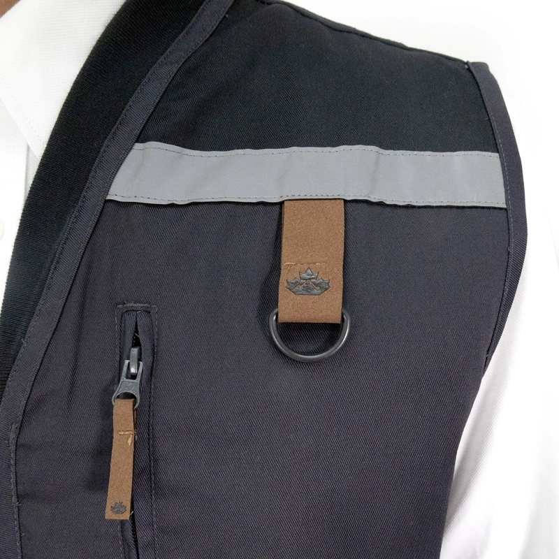 CHALECO GEOLOGO GABARDINA QUEBEC GRIS - 5