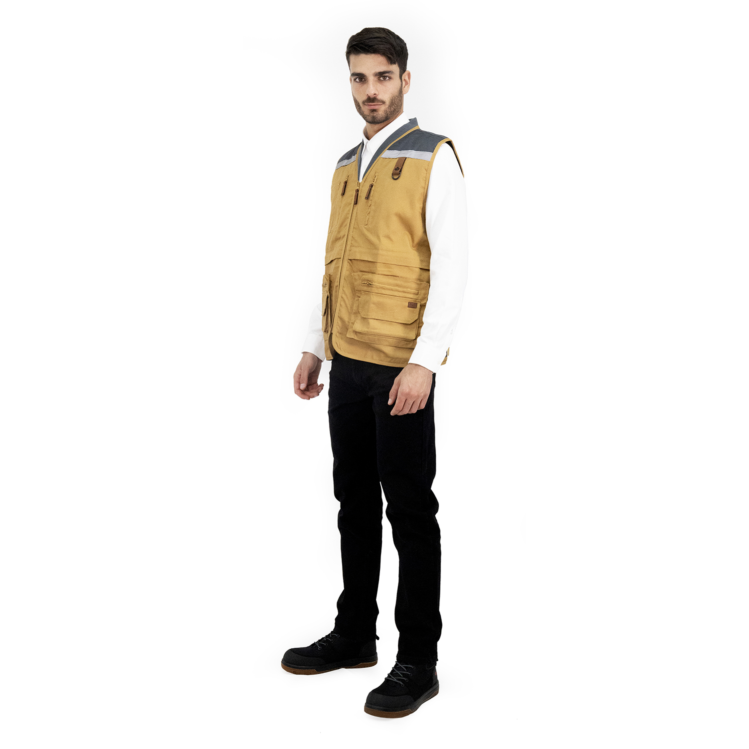 CHALECO GEOLOGO GABARDINA QUEBEC CAMEL - 3
