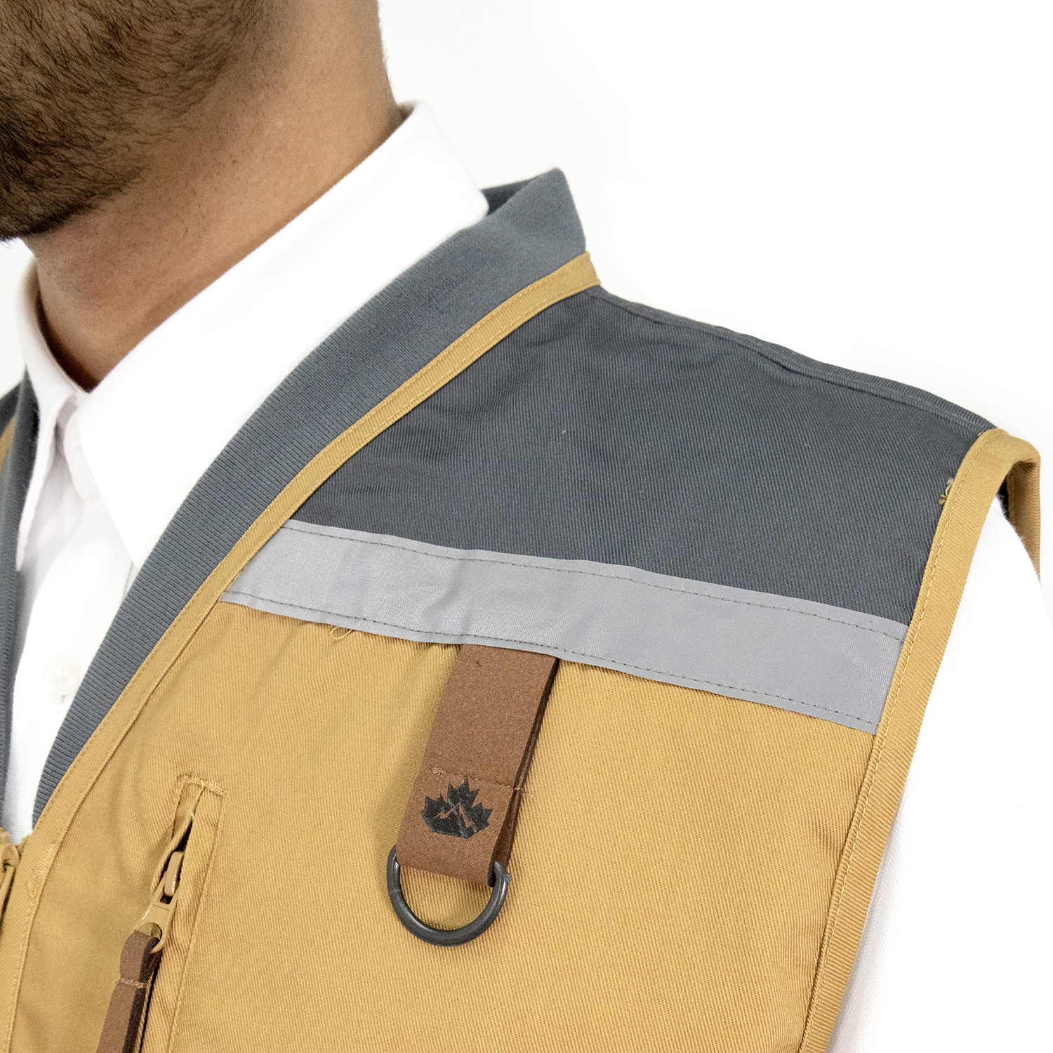 CHALECO GEOLOGO GABARDINA QUEBEC CAMEL - 5