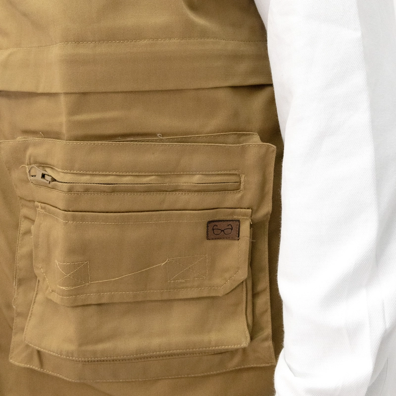 CHALECO GEOLOGO GABARDINA QUEBEC CAMEL - 6