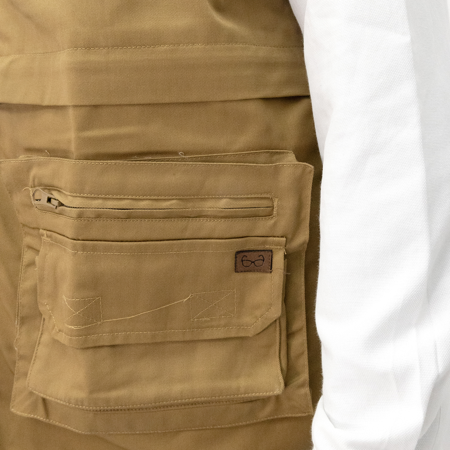 CHALECO GEOLOGO GABARDINA QUEBEC CAMEL - 6