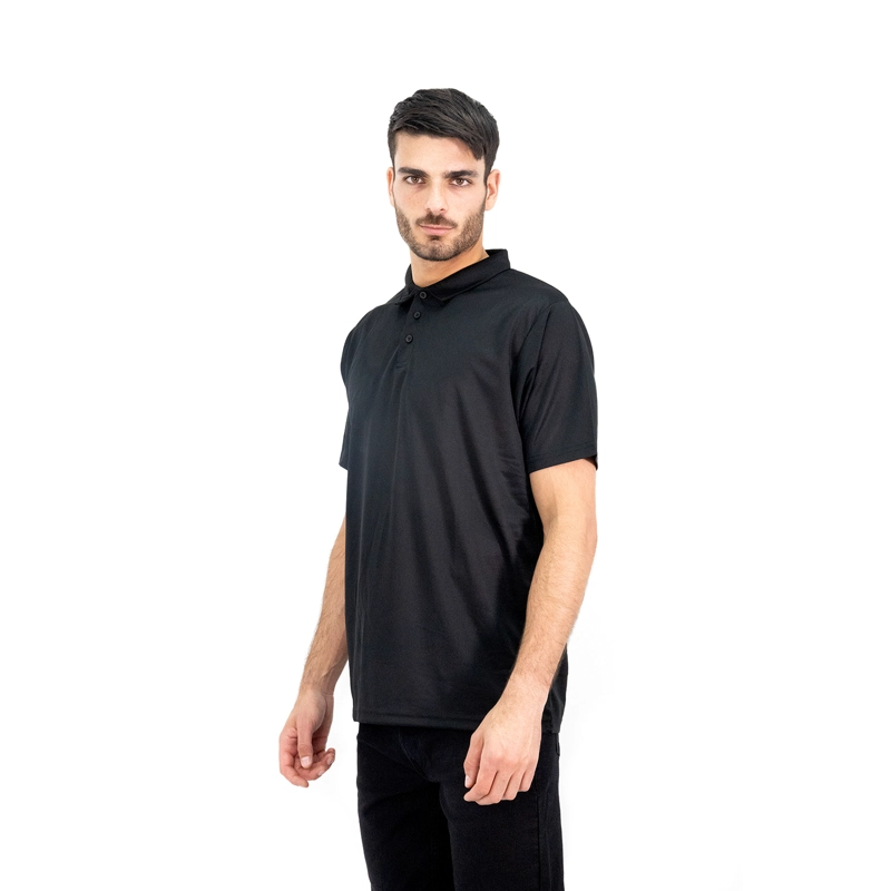 POLERA COOLDRY QUEBEC MANGA CORTA NEGRO - 2