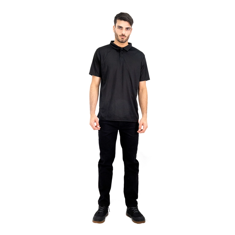 POLERA COOLDRY QUEBEC MANGA CORTA NEGRO - 4