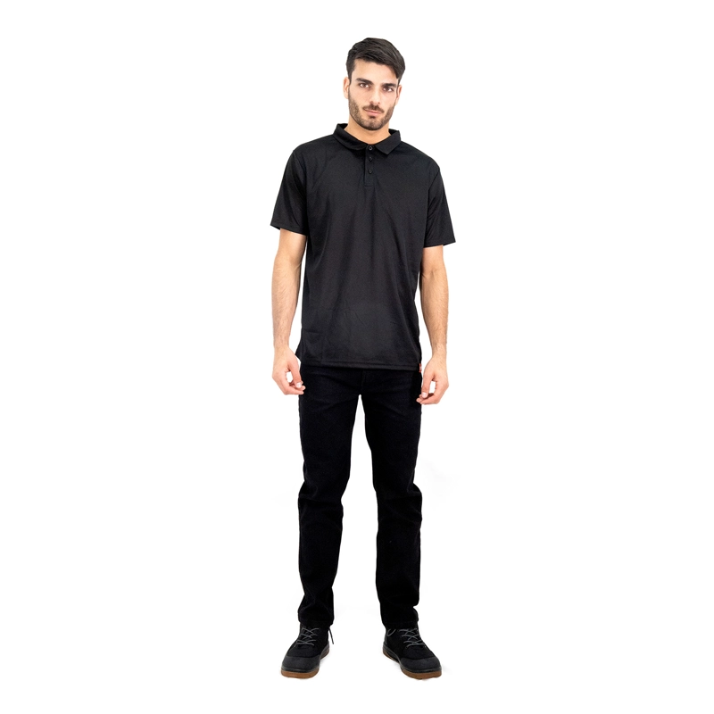 POLERA COOLDRY QUEBEC MANGA CORTA NEGRO - 4