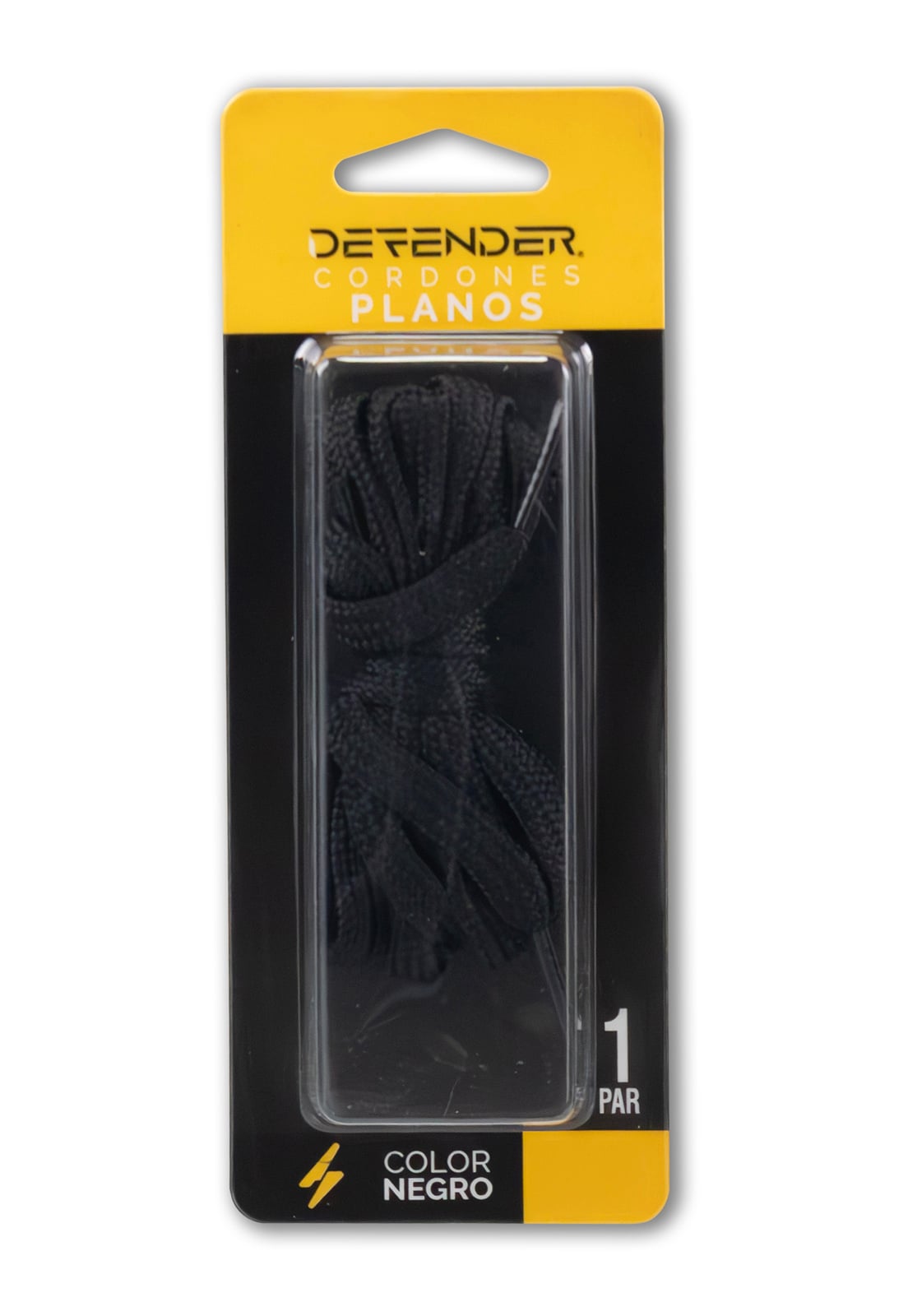 CORDONES DEFENDER PLANO NEGRO MEDIUM - 2