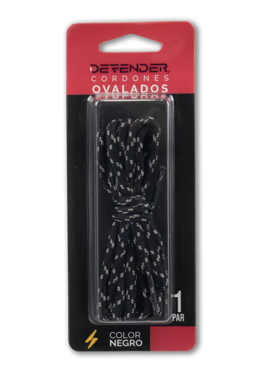 CORDONES DEFENDER OVALADO NEGRO MEDIUM - 2