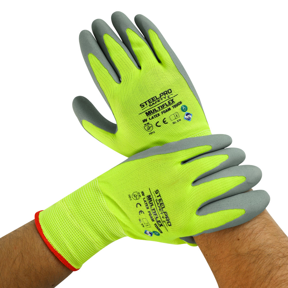 GUANTE MULTIFLEX HV LATEX FOAM TOUCH STEELPRO - 5