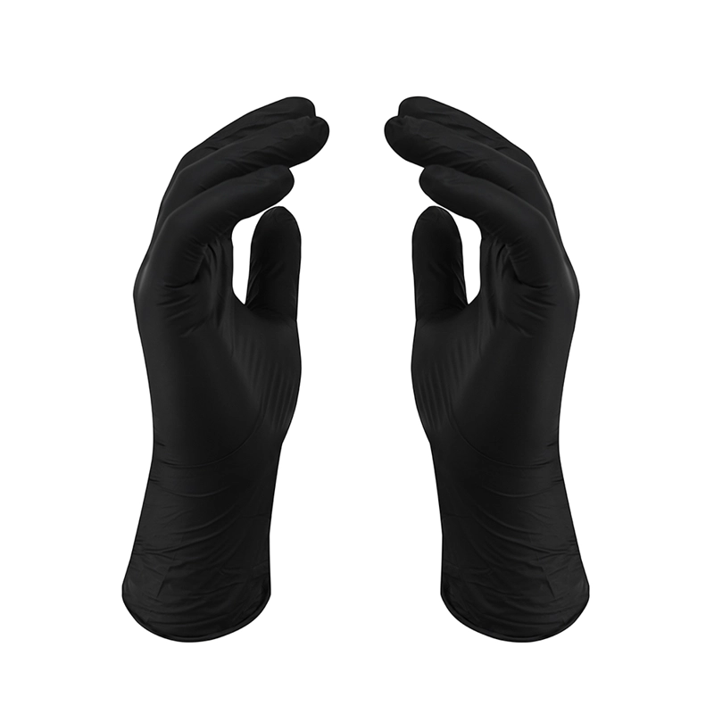GUANTE STEELPRO NEGRO EXAMINACIÓN NITRILO 3.5G ALLMAN CAJA 100 UND - 4