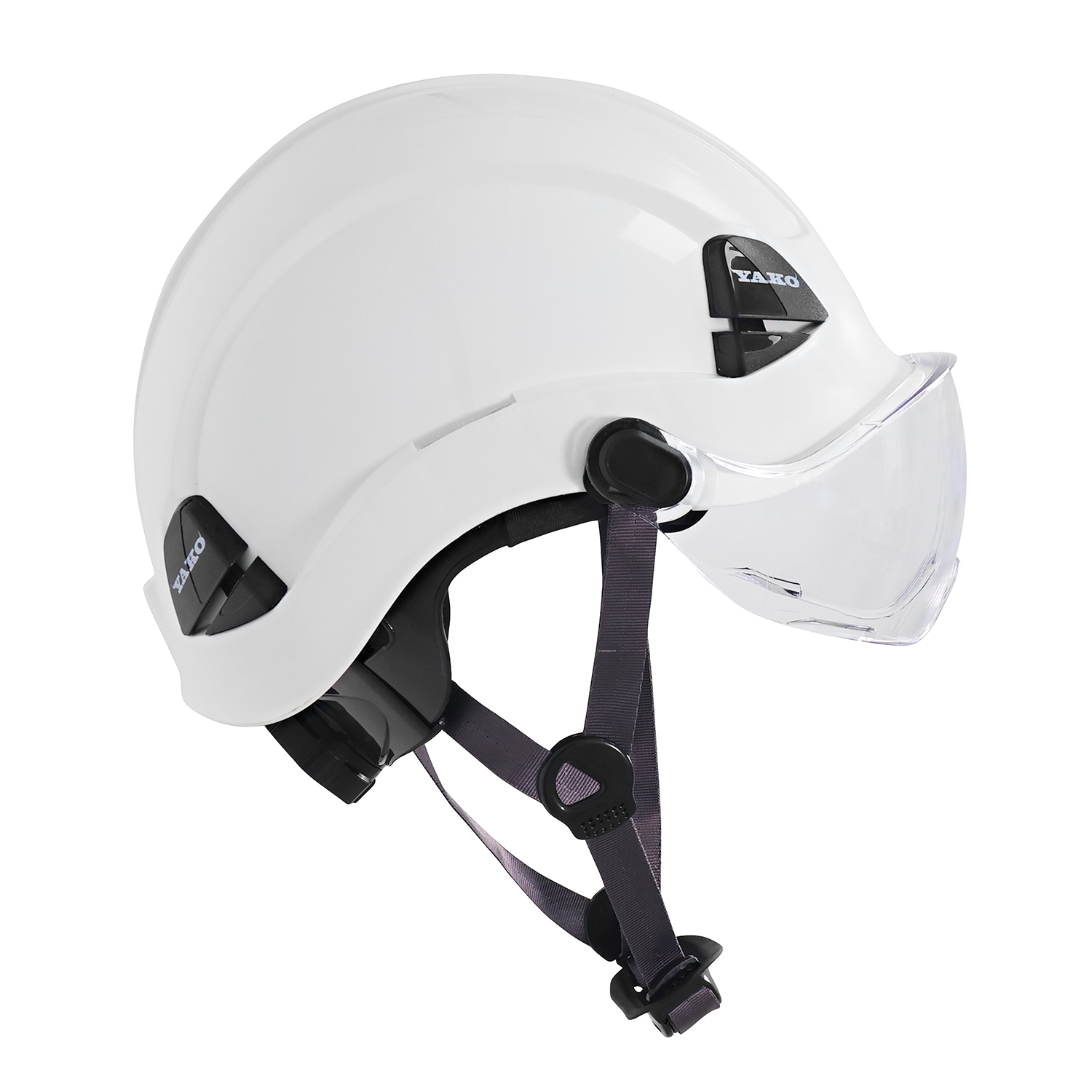 CASCO YAKO STEELPRO BLANCO CON VISERA ISP - 4