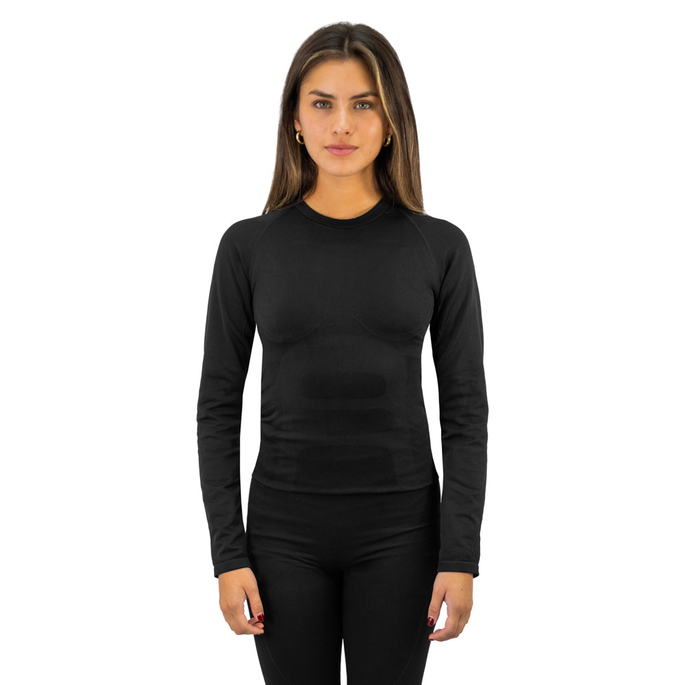 PRIMERA CAPA HW PATAGONIA SPANDEX NEGRO CAMISETA MUJER - 1