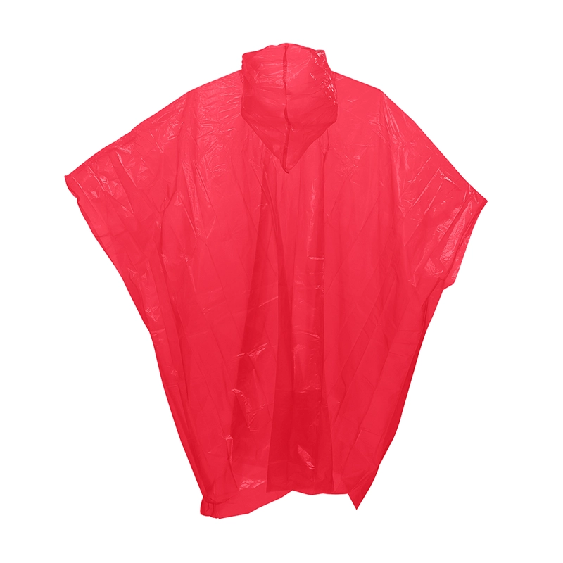 PONCHO DE EMERGENCIA BIODEGRADABLE ALASKA ROJO - 3