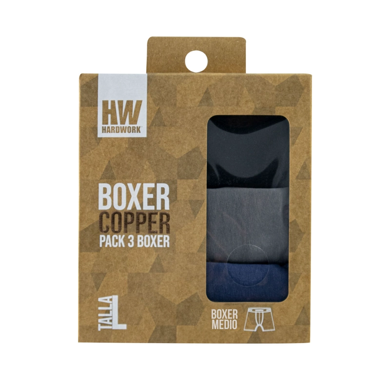 TRIPACK BOXER HW E-COPPER - 3