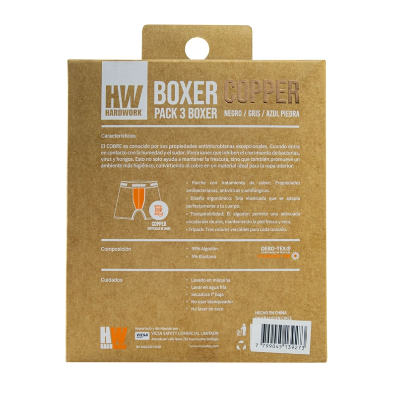 TRIPACK BOXER HW E-COPPER - 4
