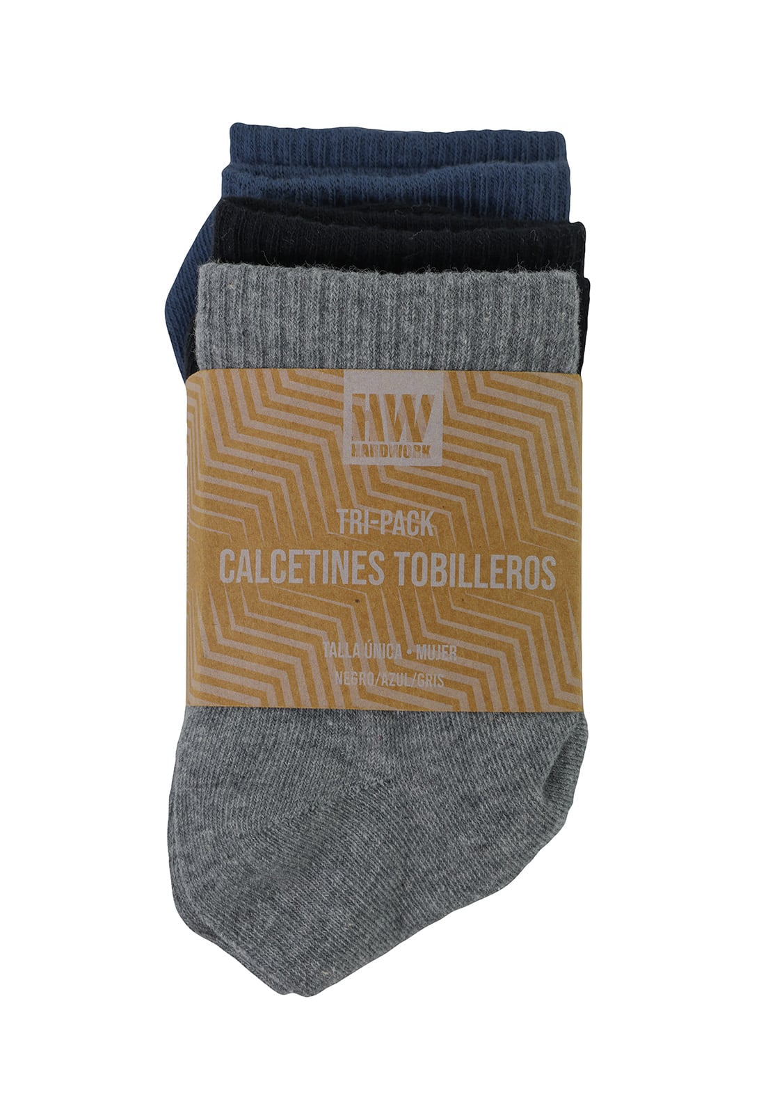 TRIPACK CALCETINES HW ALGODON TOBILLERO MUJER - 2