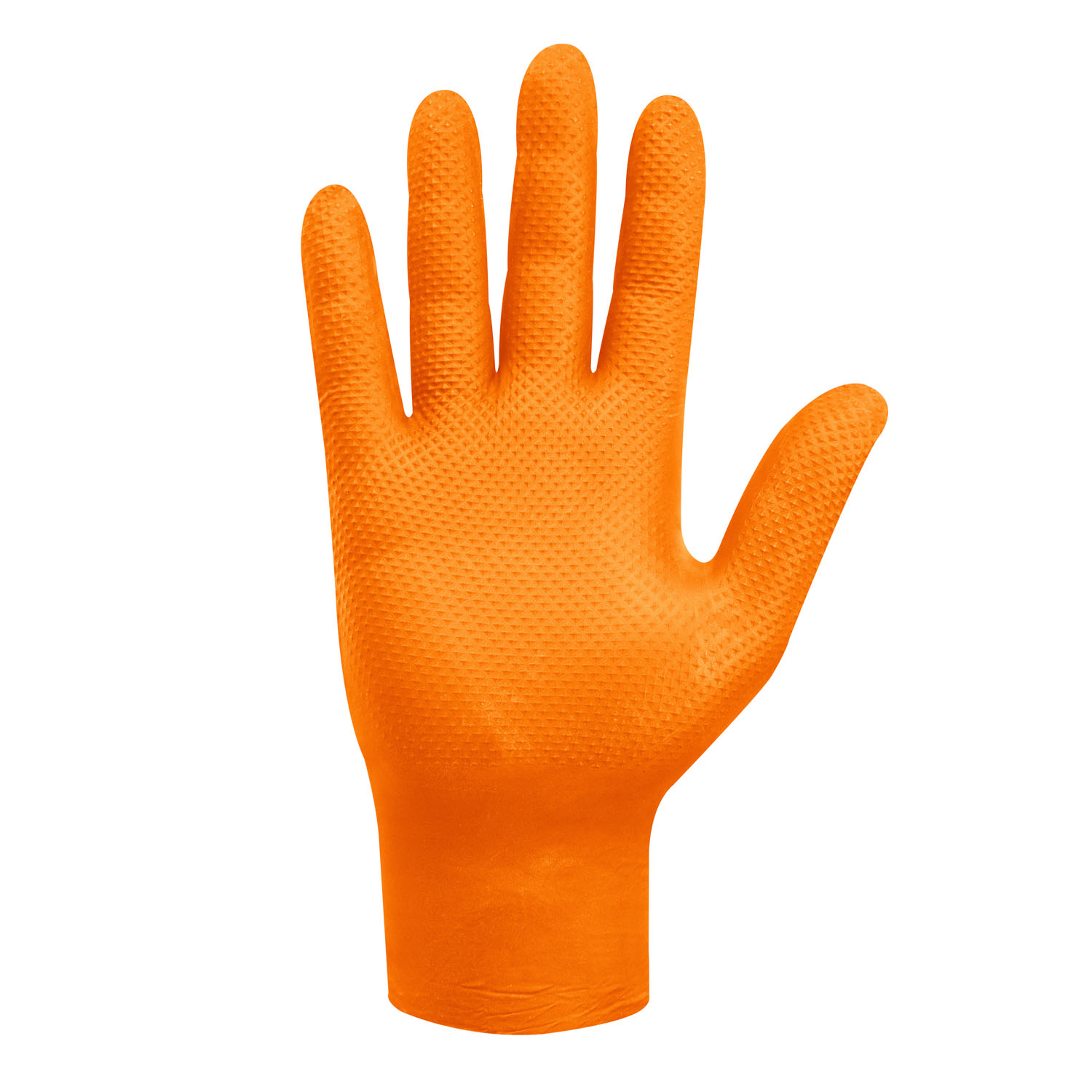 GUANTE NITRILO TEXTURIZADO NARANJO 8GR STEELPRO RAVEN 100UDS - 3