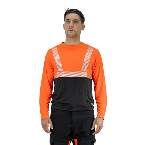 POLERA REFLECTIVA HW NARANJO FLUOR MANGA LARGA - 1