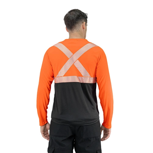 POLERA REFLECTIVA HW NARANJO FLUOR MANGA LARGA - 4