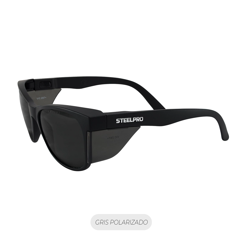 LENTE SEGURIDAD SAFEBLACK GRIS POLARIZADO STEELPRO - 1