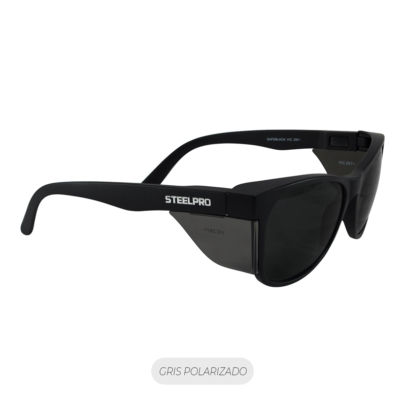 LENTE SEGURIDAD SAFEBLACK GRIS POLARIZADO STEELPRO - 3