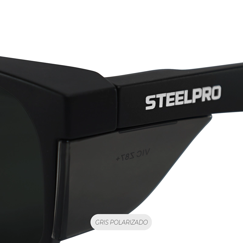 LENTE SEGURIDAD SAFEBLACK GRIS POLARIZADO STEELPRO - 5
