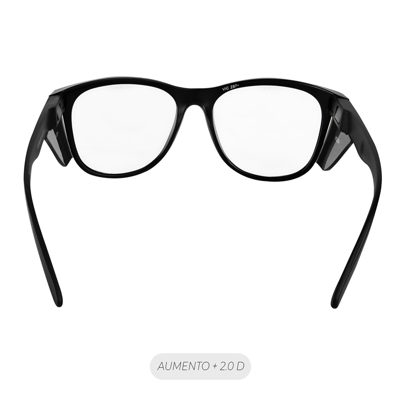 LENTE SEGURIDAD SAFEBLACK CLARO FULL READER +2.0D STEELPRO - 4