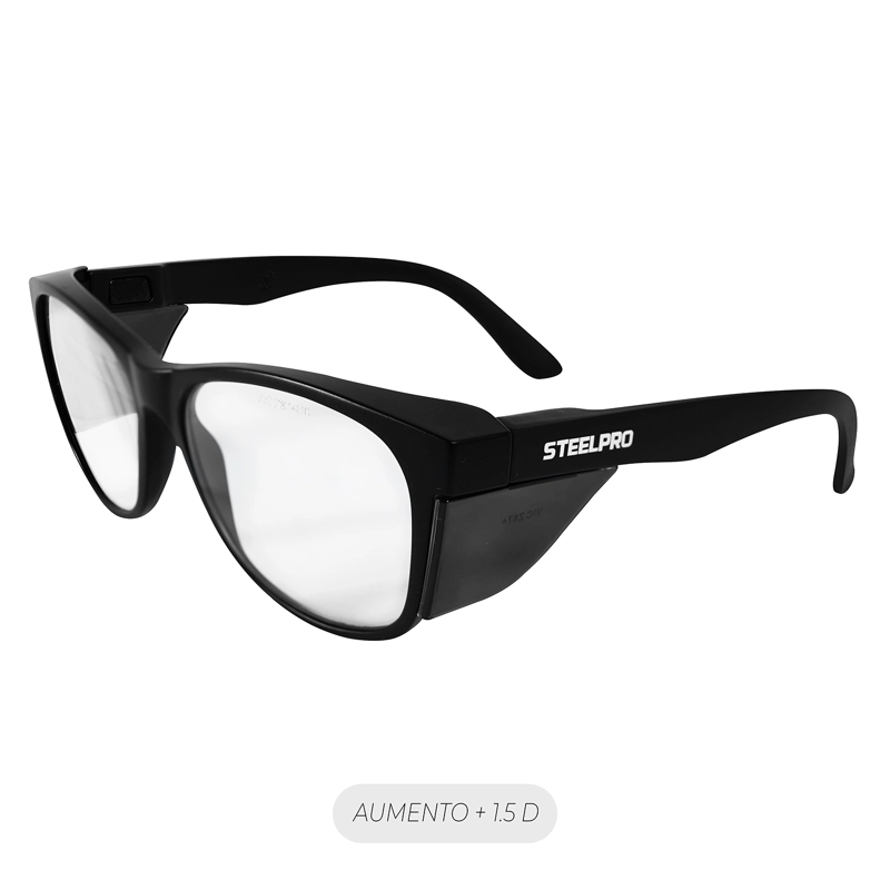 LENTE SEGURIDAD SAFEBLACK CLARO FULL READER +1.5D STEELPRO - 1