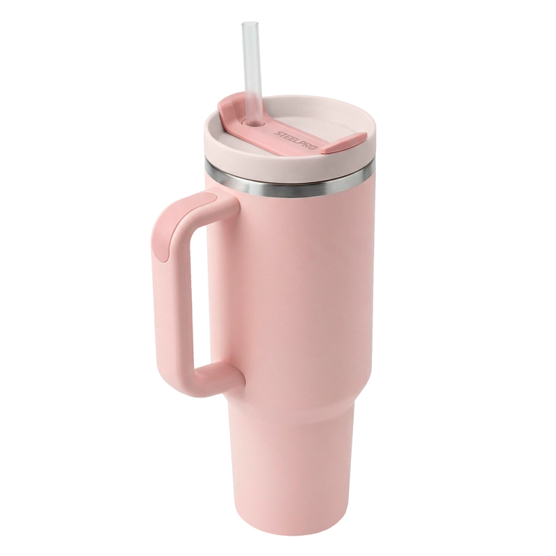 MUG TERMICO C/BOMBILLA ROSADO - 2