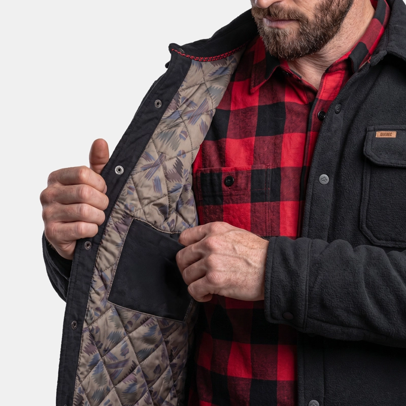 CHAQUETA POLAR QUEBEC GRIZZLY NEGRO - 4